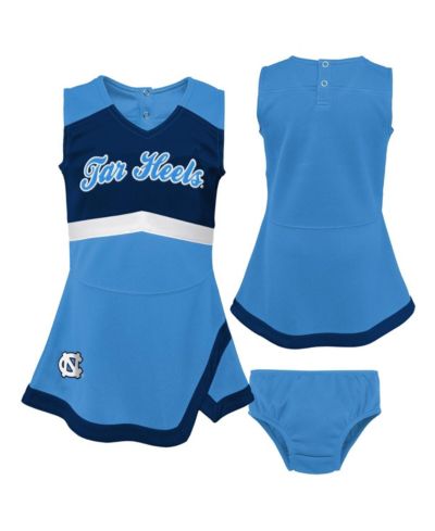 Outerstuff Girls Preschool 2-Piece Carolina Blue North Carolina Tar Heels Cheer Captain Jumper Dress and Bloomers Set