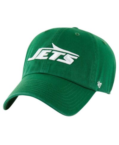 Регулируемая кепка '47 Brand Green New York Jets Logo Clean Up для мальчиков и девочек