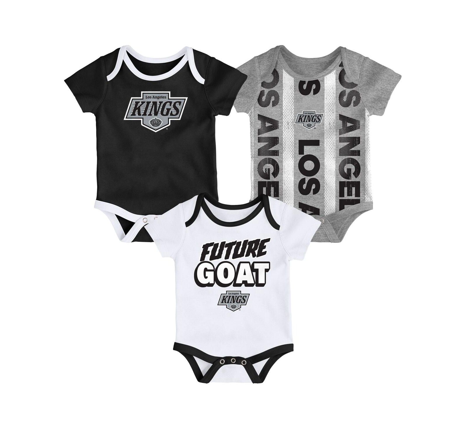 Комплект боди Outerstuff Baby Boys and Girls 3-Pack Los Angeles Kings Loyal Buddies