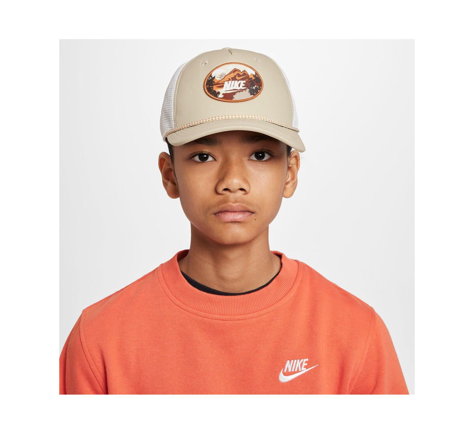 Регулируемая кепка Nike Rise Trucker для мальчиков и девочек, хаки