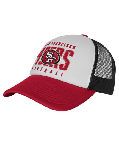 Регулируемая кепка Outerstuff для мальчиков и девочек San Francisco 49ers White/Scarlet