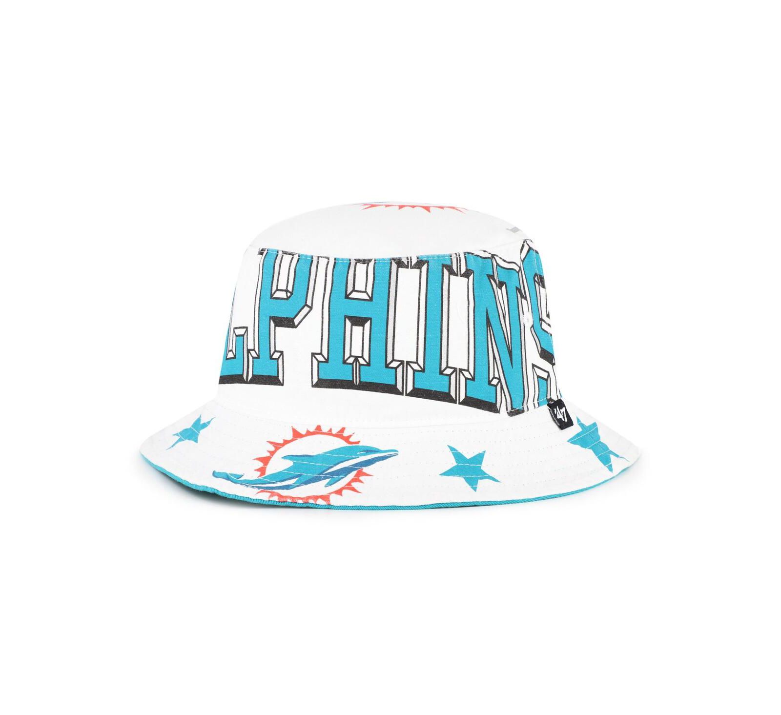 '47 Brand Женская белая панама Miami Dolphins Energize Bucket Hat