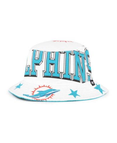 '47 Brand Женская белая панама Miami Dolphins Energize Bucket Hat