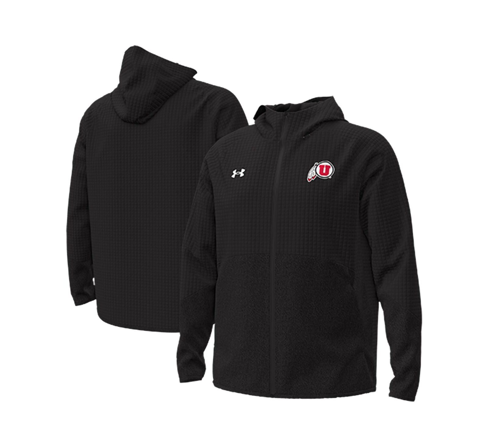 Under Armour Men's Black Utah Utes Unstoppable Raglan Full-Zip Jacket