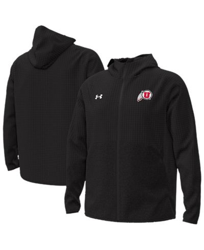 Under Armour Men's Black Utah Utes Unstoppable Raglan Full-Zip Jacket