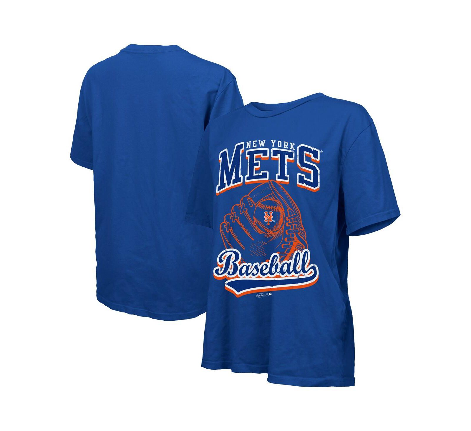 Majestic Women's Royal New York Mets Oversized First Base T-Shirt