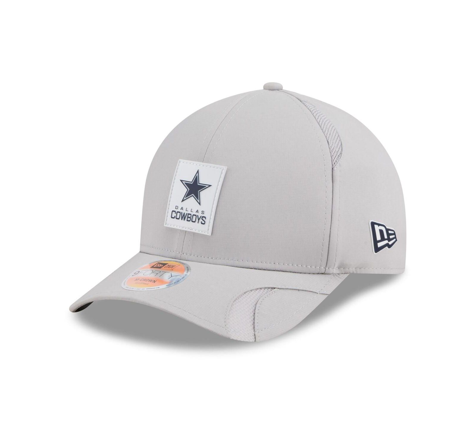 New Era Men's Gray Dallas Cowboys 2025 Sideline M-Crown 9FORTY Adjustable Hat