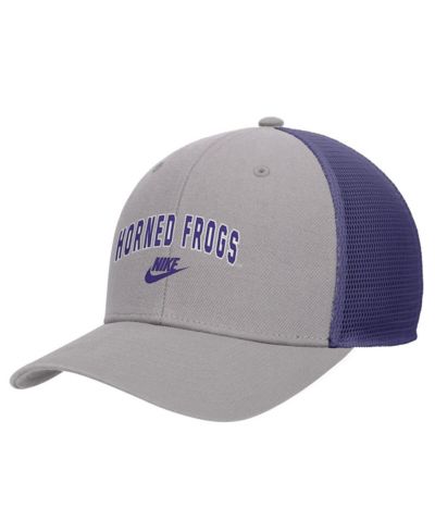 Nike Men's Pewter TCU Horned Frogs Vintage Arch Rise Performance Trucker Adjustable Hat