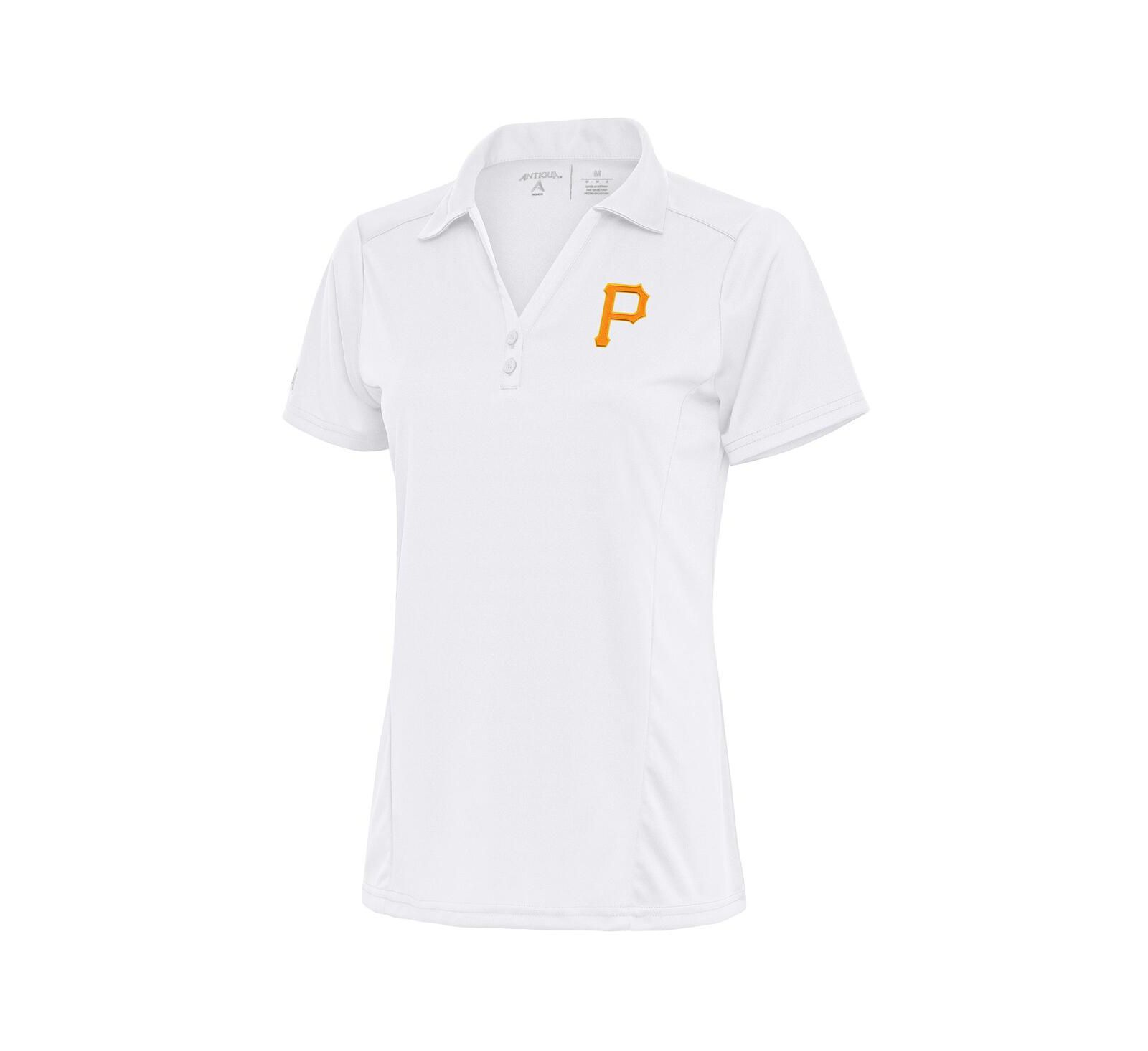 Женская рубашка-поло Antigua Pittsburgh Pirates Logo Tribute, White