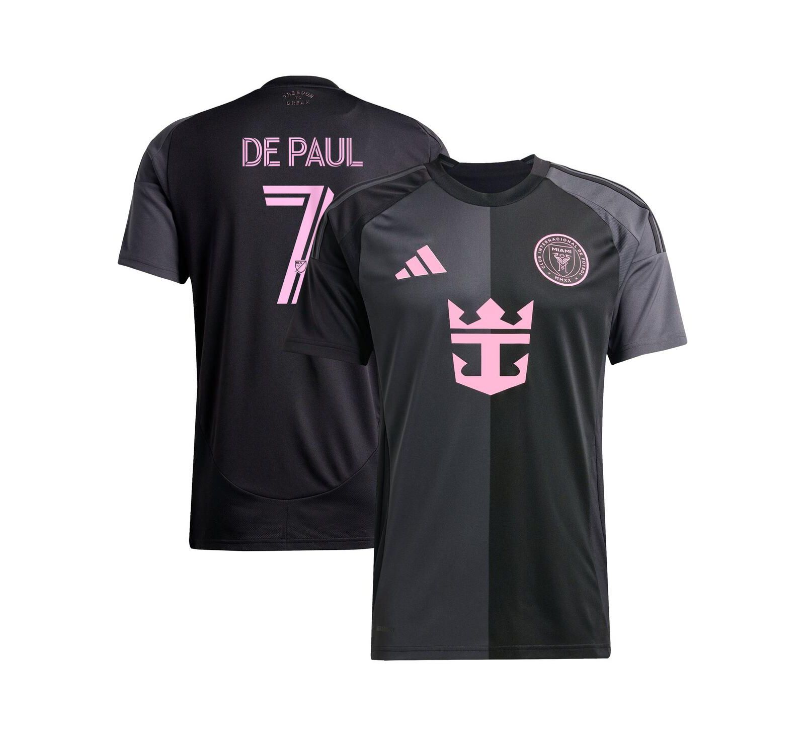 Мужская джерси Adidas Rodrigo De Paul Black Inter Miami CF 2025 The Fortitude Kit Replica