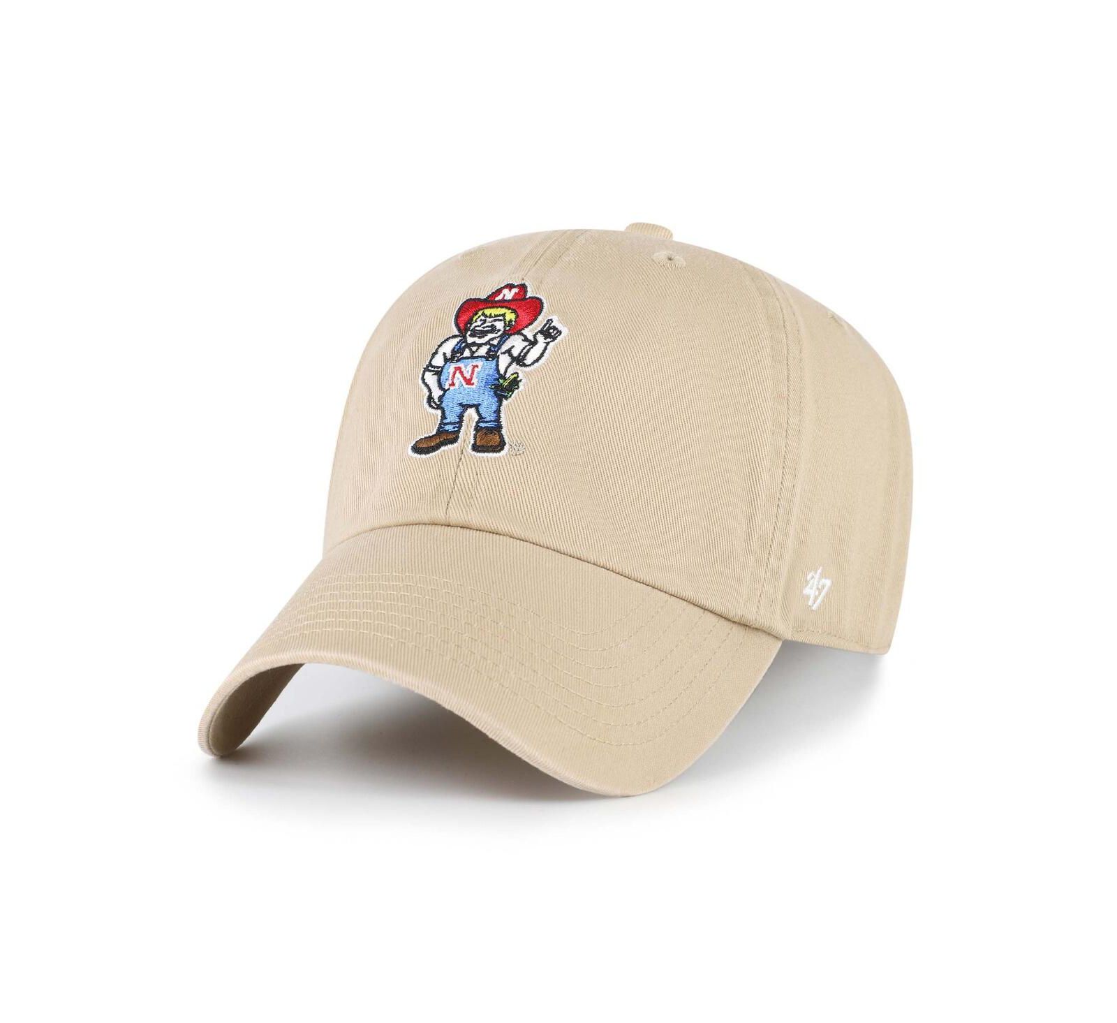 Детская кепка '47 Brand Khaki Nebraska Huskers Clean Up Adjustable Hat