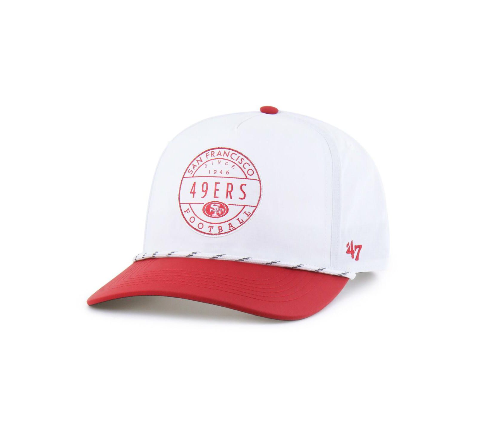 Мужская кепка '47 Brand White/Scarlet San Francisco 49ers Suburbia Hitch Two-Tone Adjustable