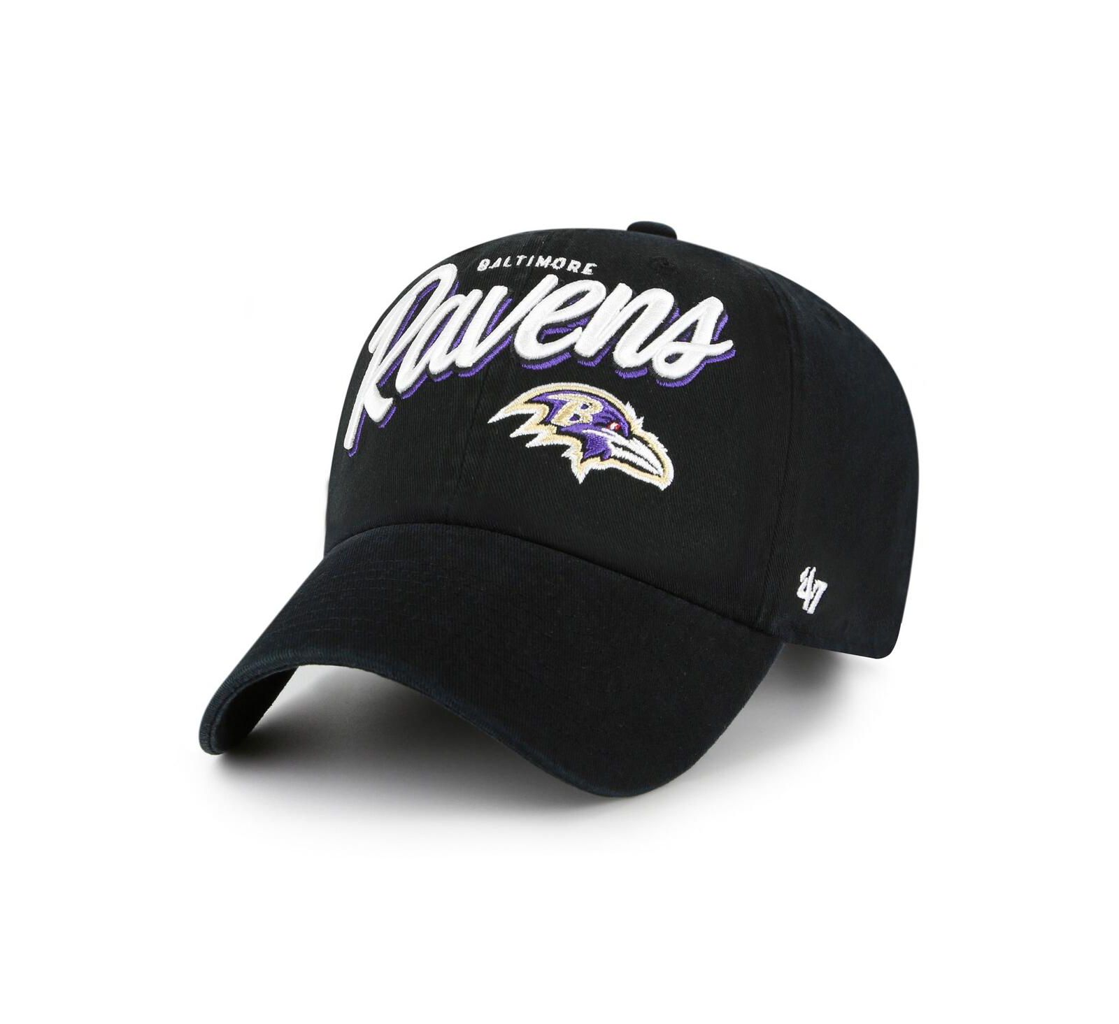 '47 Brand Women's Black Baltimore Ravens Ariana Clean Up Adjustable Hat