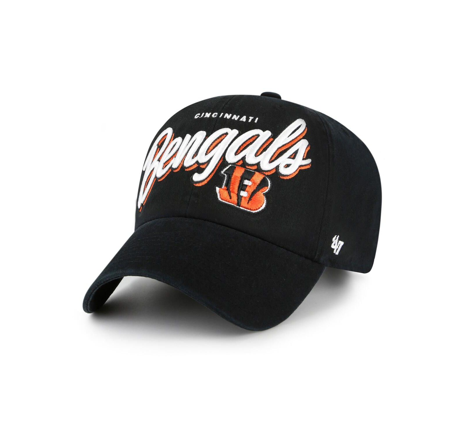 '47 Brand Women's Black Cincinnati Bengals Ariana Clean Up Adjustable Hat