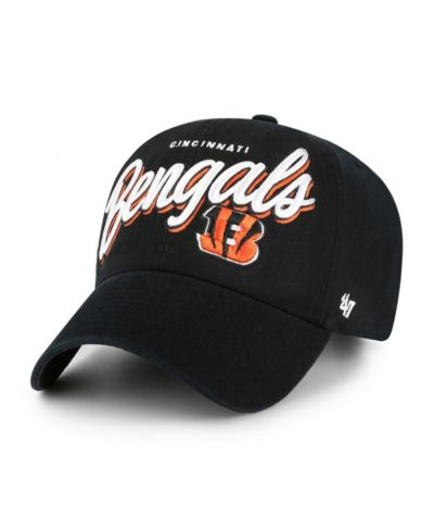 Женская кепка '47 Brand Cincinnati Bengals Ariana Clean Up, черная, регулируемая