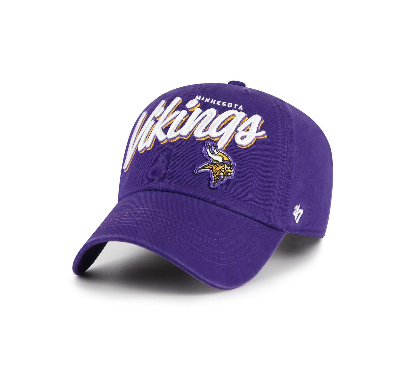 Женская кепка '47 Brand Purple Minnesota Vikings Ariana Clean Up Adjustable