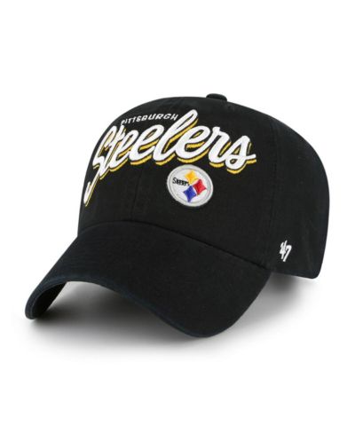 '47 Brand Women's Black Pittsburgh Steelers Ariana Clean Up Adjustable Hat