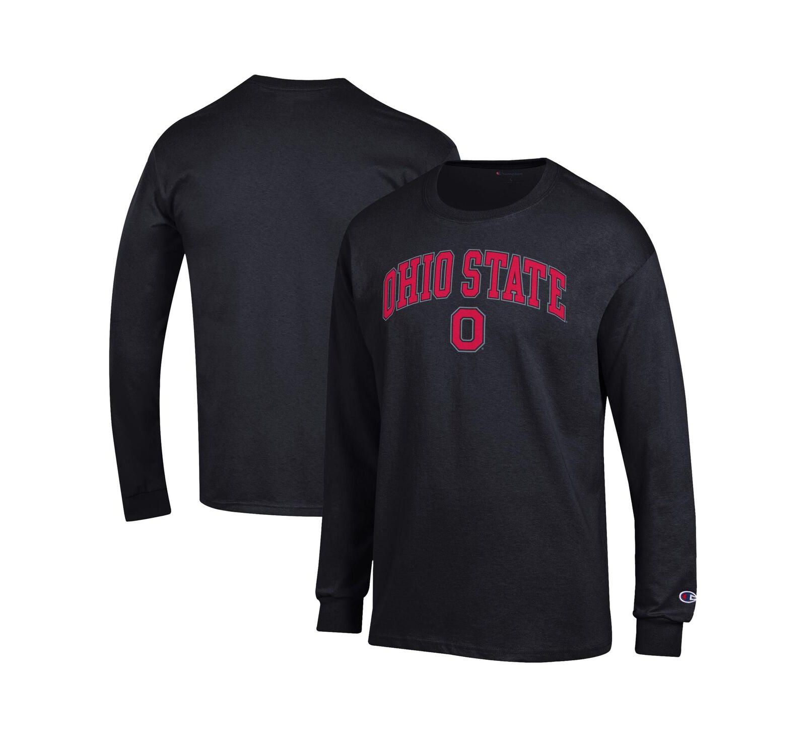 Champion Men's Black Ohio State Buckeyes Arch Over Logo Long Sleeve T-Shirt