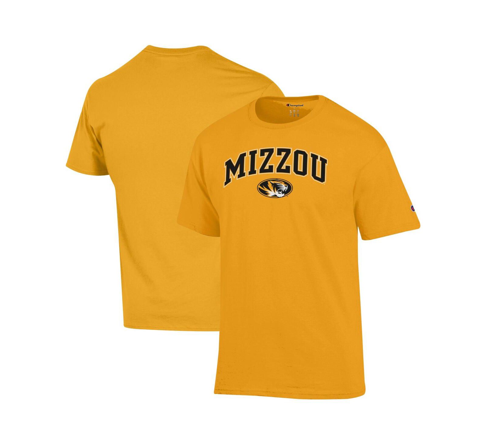 Champion Men's Gold Missouri Tigers Arch Over Logo T-Shirt