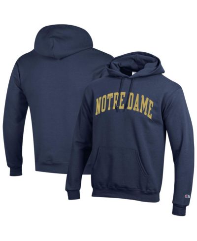 Champion Men's Navy Notre Dame Fighting Irish Basic Arch Fleece Pullover Hoodie