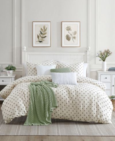 Peri Home Block Print Gauze Cotton 3-Pc. Duvet Cover Set, King