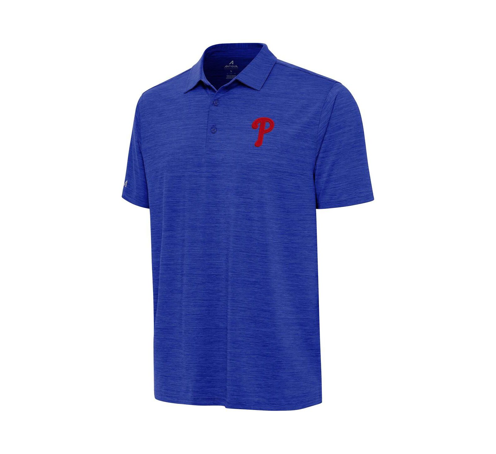 Antigua Men's Heather Royal Philadelphia Phillies Layout Polo Shirt