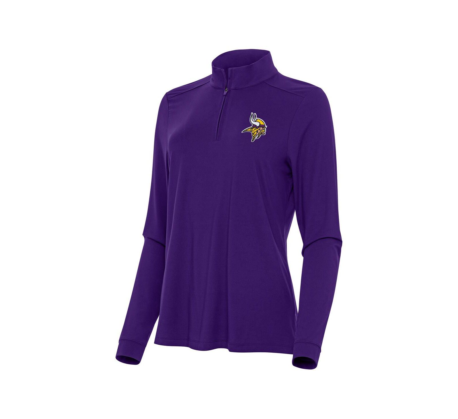 Женская толстовка Antigua Purple Minnesota Vikings Intent Quarter-Zip
