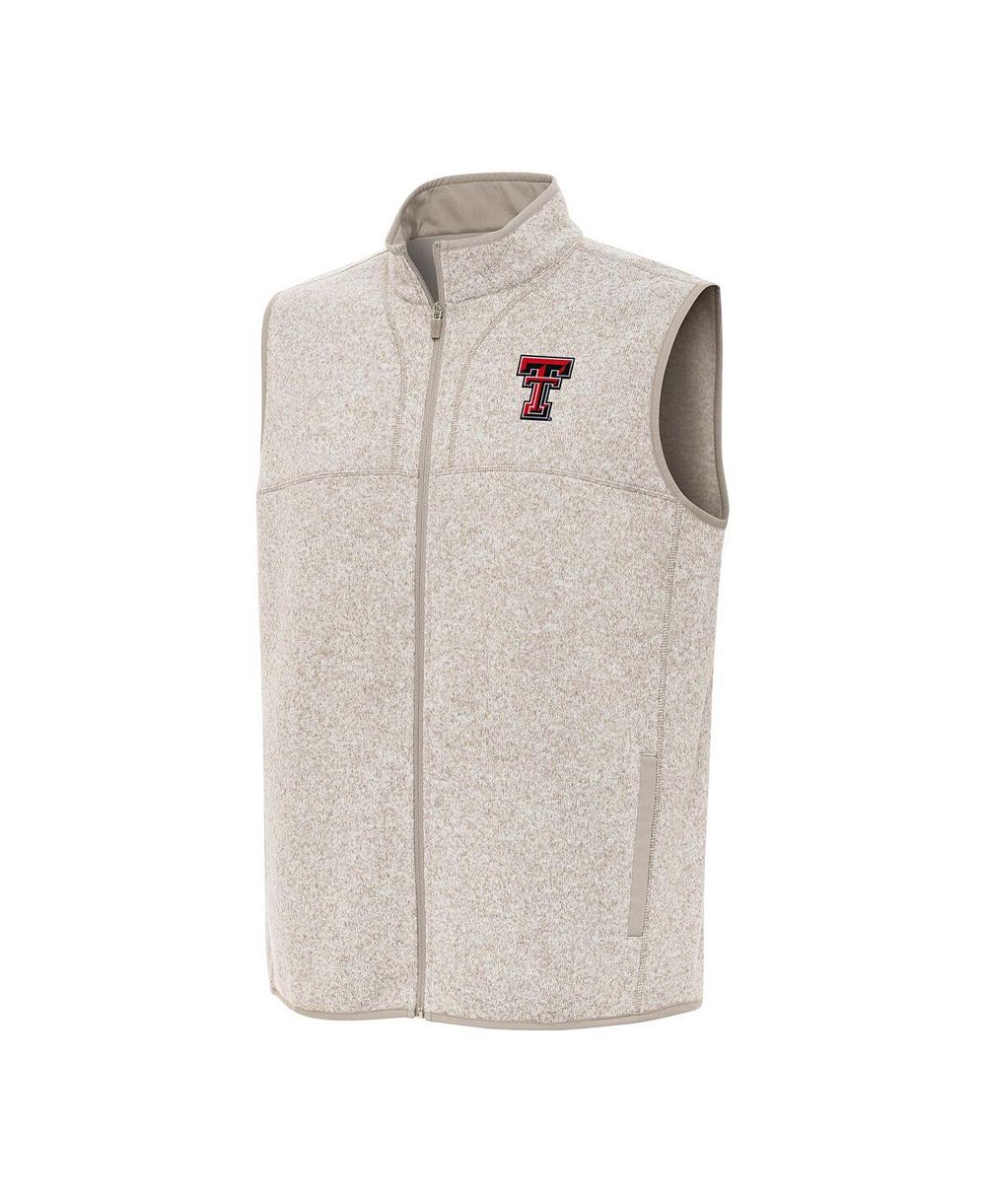 Мужская жилетка Antigua Texas Tech Red Raiders Fortune Full-Zip Oatmeal