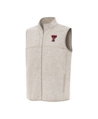 Мужская жилетка Antigua Texas Tech Red Raiders Fortune Full-Zip Oatmeal