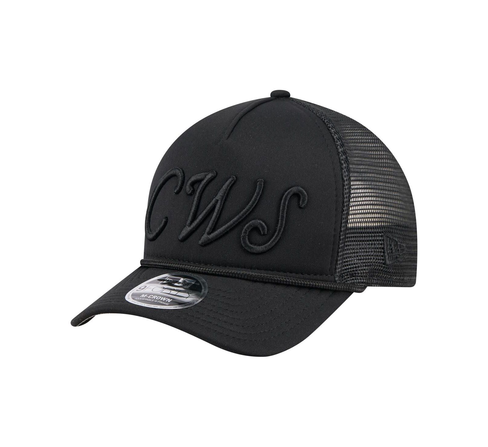New Era Мужская кепка New Era Chicago White Sox City Initial 9FORTY A-Frame M-Crown Adjustable Trucker Hat, Black