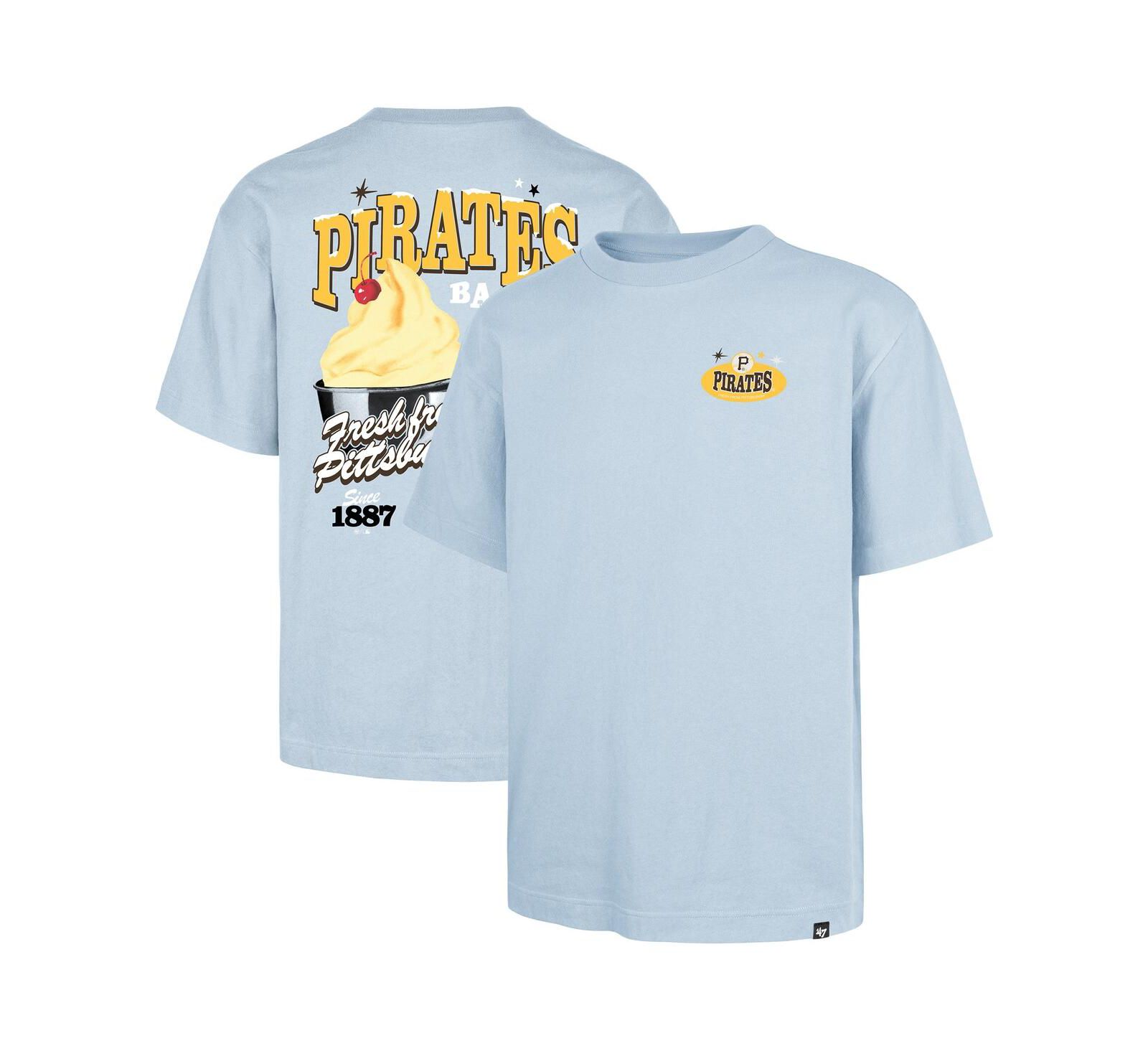Мужская футболка '47 Brand Light Blue Pittsburgh Pirates Ice Cream Parlor Foundation