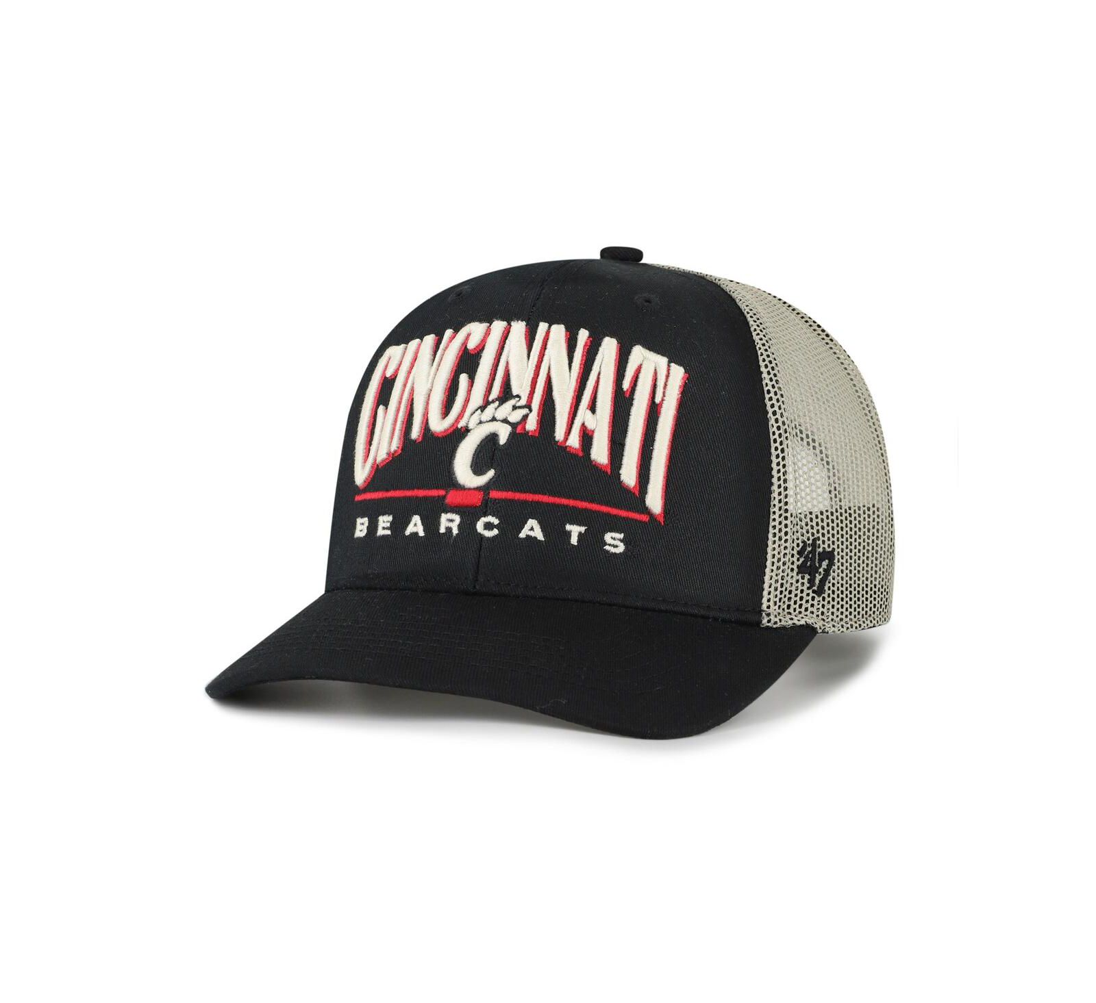 Мужская кепка '47 Brand Black Cincinnati Bearcats Arid Adjustable Trucker