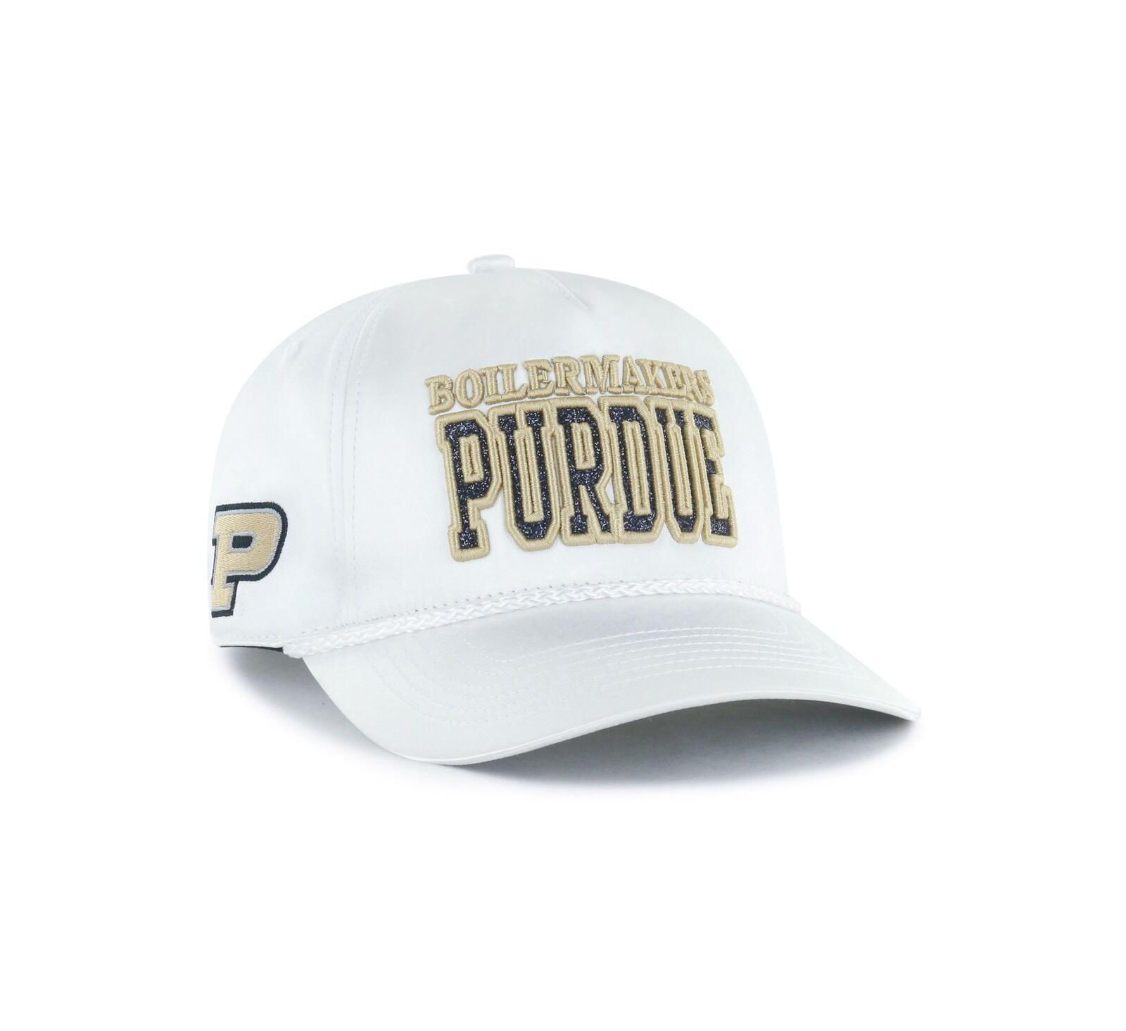 Женская белая регулируемая кепка '47 Brand Purdue Boilermakers Outspoken Hitch