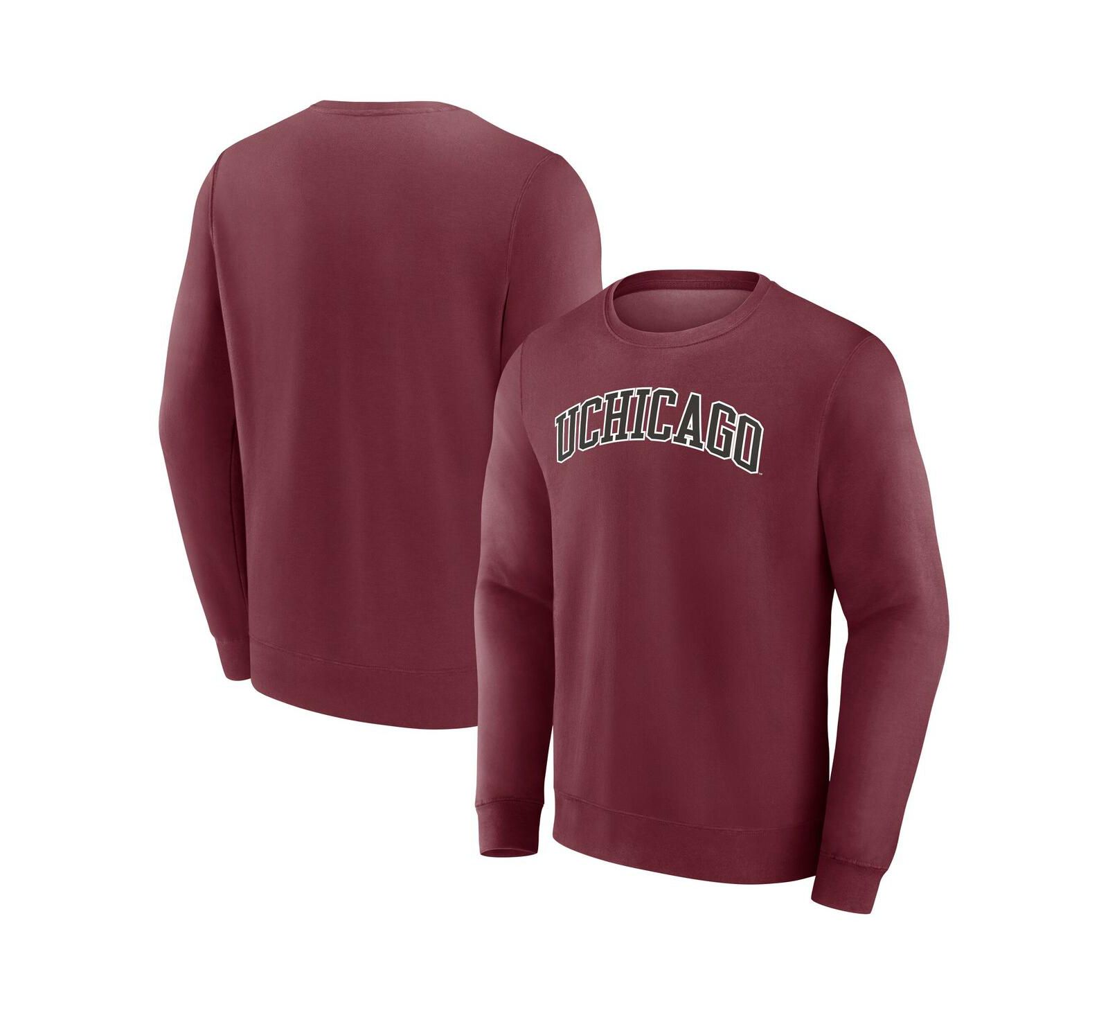 Мужской свитшот Fanatics Maroon UChicago Maroons Short Name Pullover