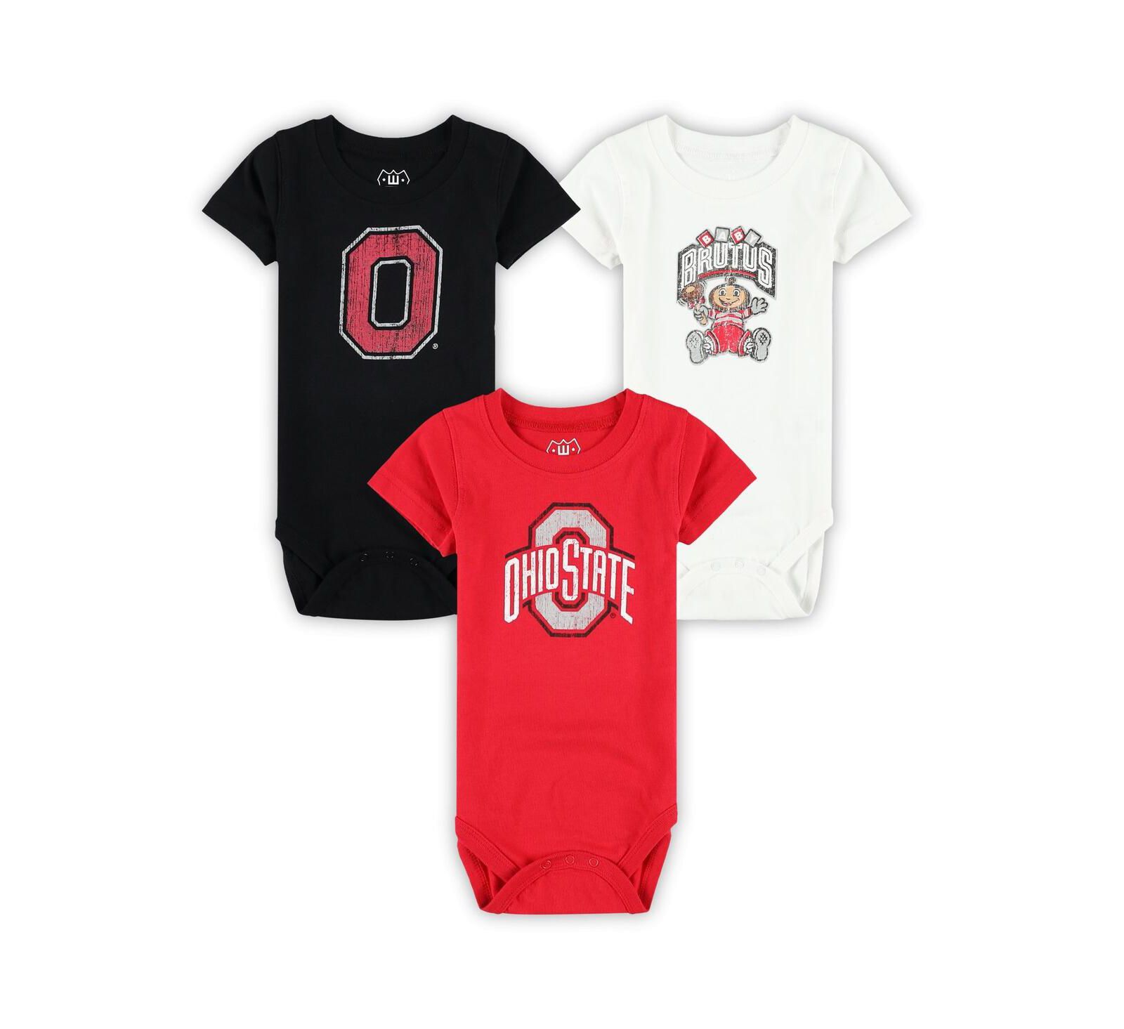 Wes & Willy набор боди Ohio State Buckeyes для малышей 3 шт
