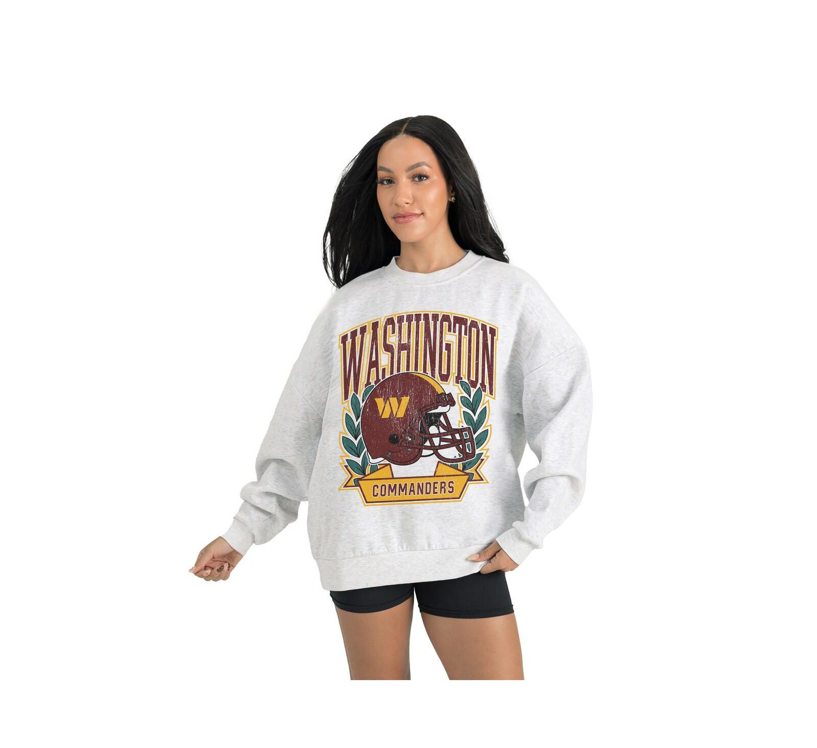 Gameday Couture Women's Gray Washington Commanders Heritage Premium Fleece Pullover Sweatshirt