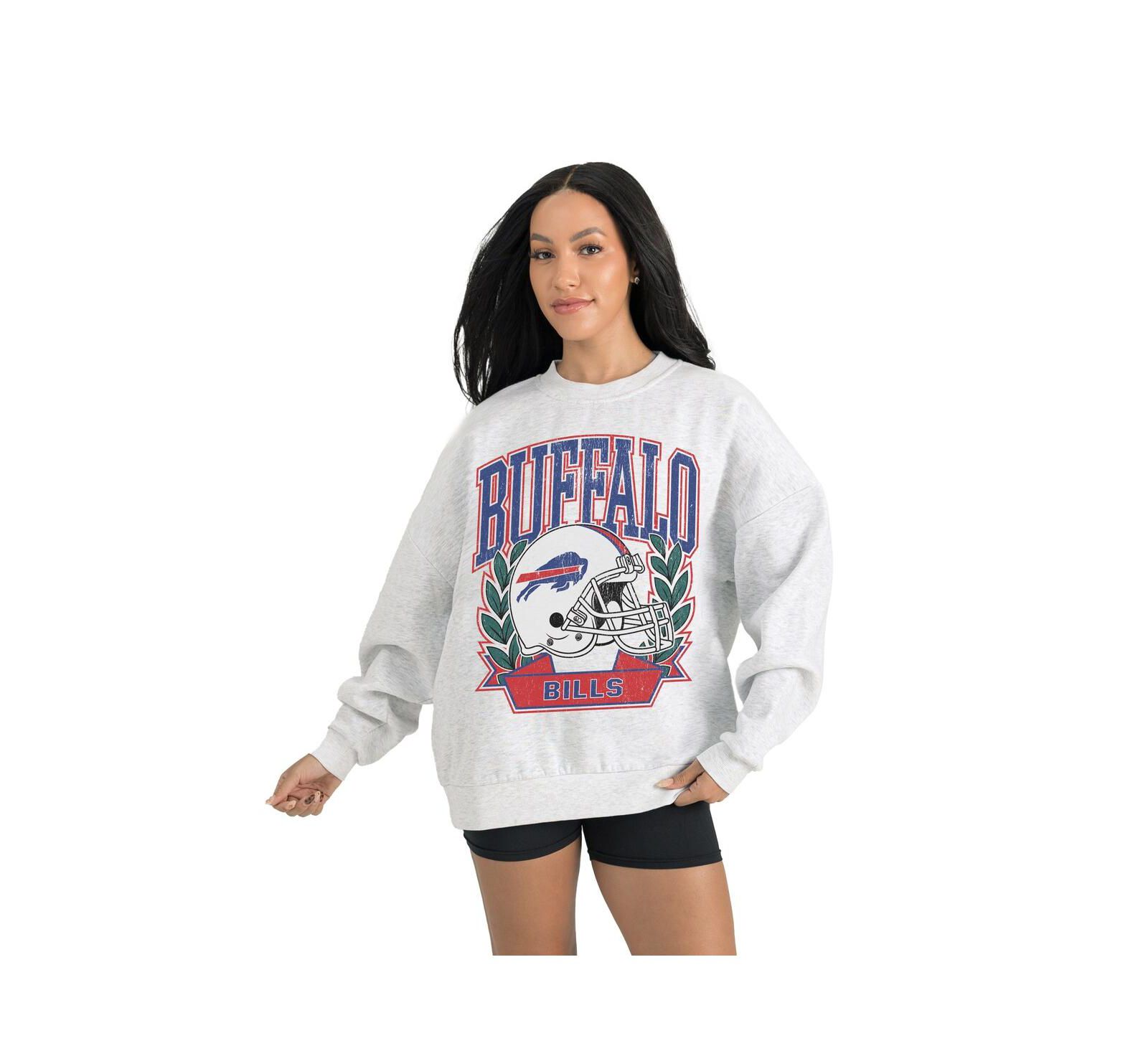 Gameday Couture Women's Gray Buffalo Bills Heritage Premium Fleece Pullover Sweatshirt