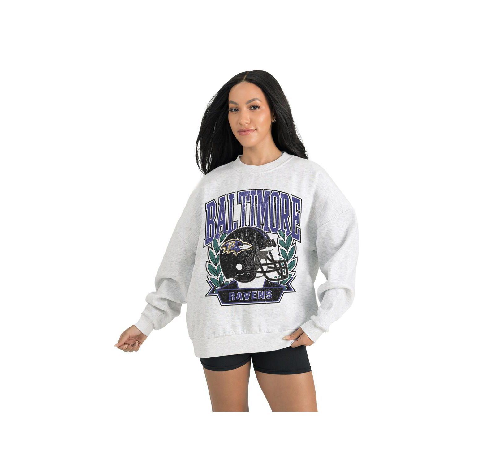 Женская флисовая толстовка Gameday Couture Baltimore Ravens Heritage Premium Pullover, серая