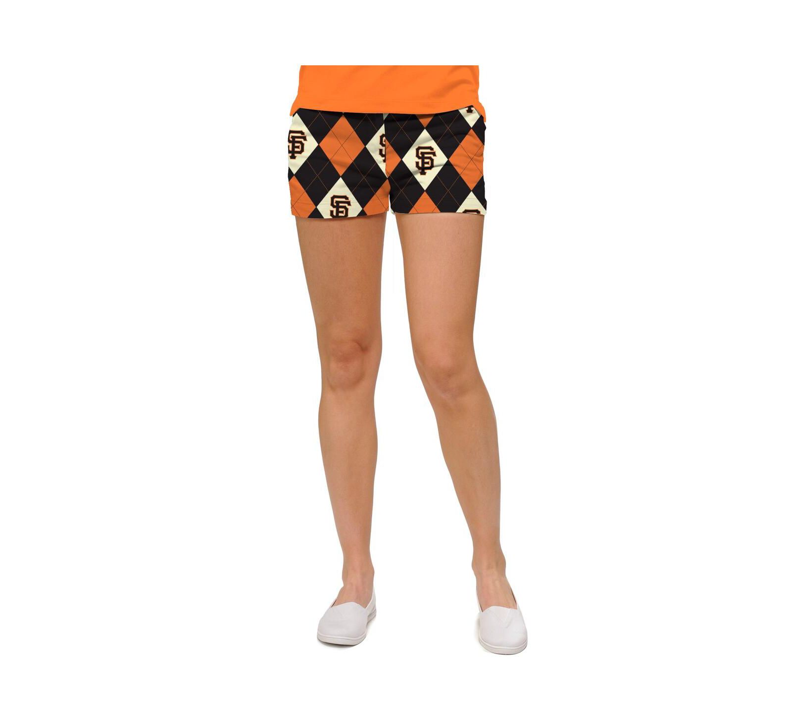 Loudmouth Женские мини-шорты San Francisco Giants Argyle Black