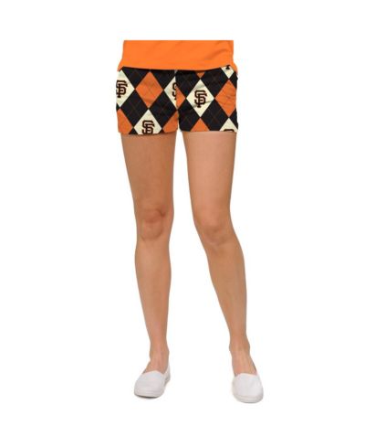 Loudmouth Женские мини-шорты San Francisco Giants Argyle Black