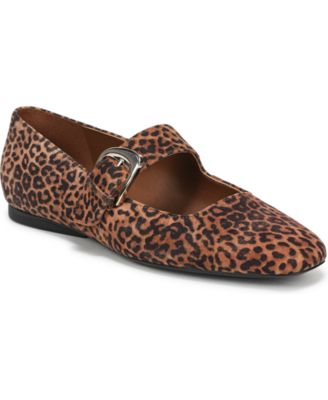 Brown Leopard Print Suede