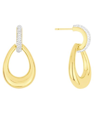 Серьги-подвески And Now This Crystal 18k Gold-Plated Brass Drop