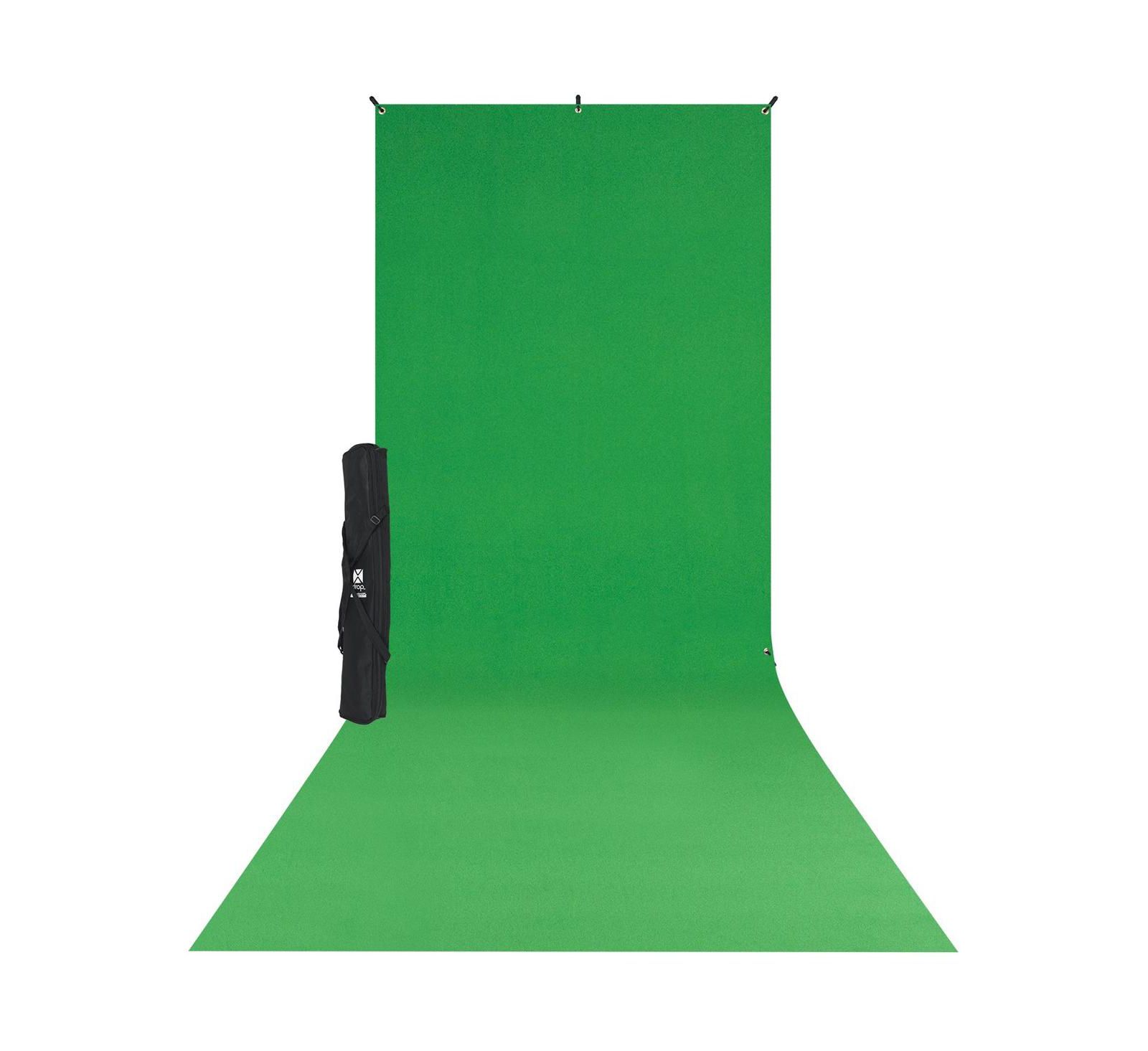 Westcott 5x12' X-Drop Wrinkle-Resistant Backdrop Kit,Chroma-Key Green Sweep