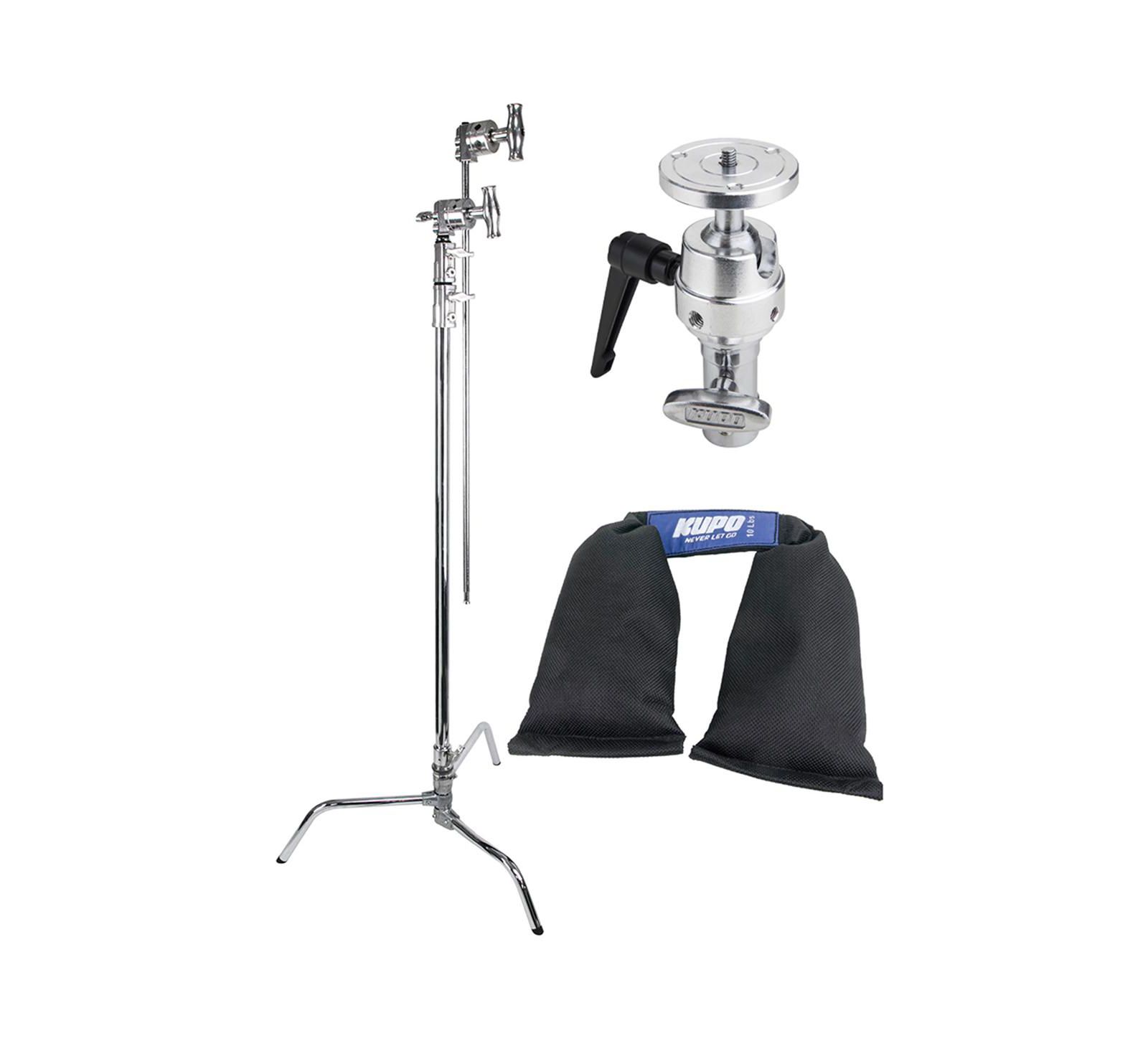 Kupo 40" Master C-Stand with Turtle Base Camera Mounting Plate Kit