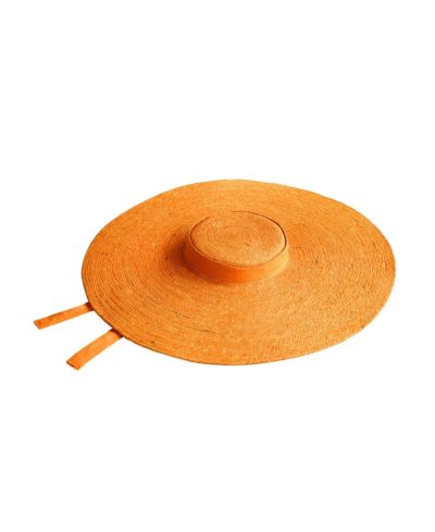 Brunna.Co Шляпка из джутового соломы Lola Wide Brim Orange