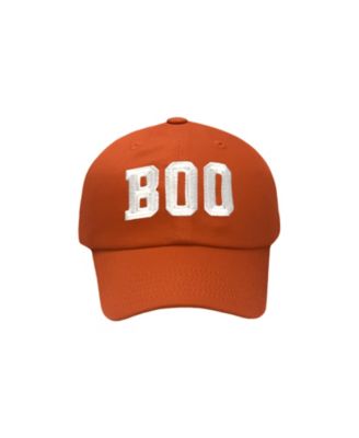 Bits & Bows BOO Halloween Twill Girls' Bow Baseball Hat in Orange