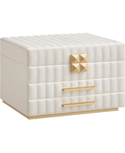 Шкатулка для украшений SONGMICS HOME 3-Tier with Mirror, Cloud White