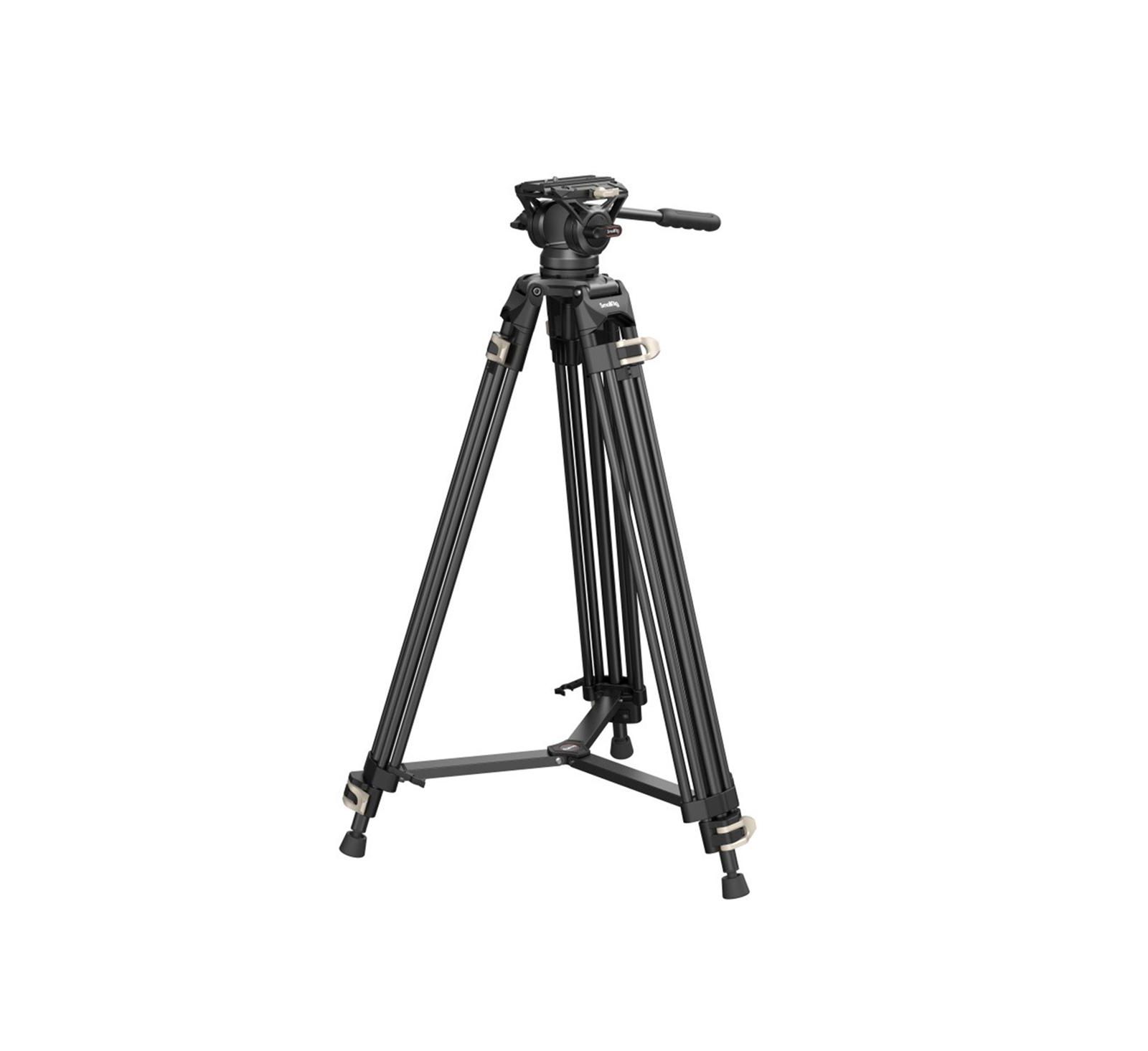SmallRig AD-01 3751B 3-Section Heavy-Duty Aluminum Tripod with Fluid Head