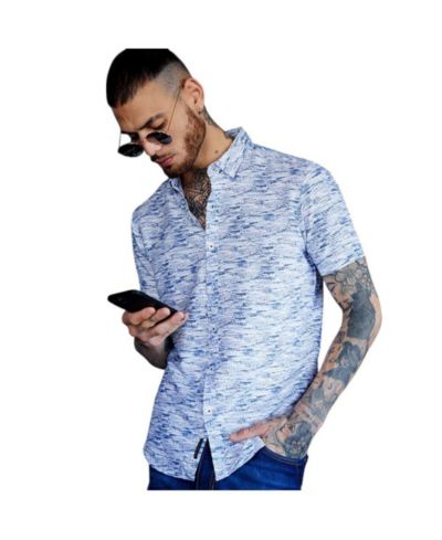 Campus Sutra Men's Textured Tactile Shirt