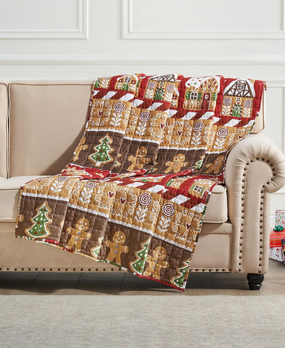 Плед Greenland Home Fashions Gingerbread Lane, двусторонний, 50" x 60"